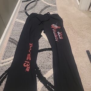 Friday the 13th Jason Voorhees Men's Black Drawstring Sleep Pants LARGE